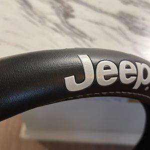 Leather Jeep steering wheel cover